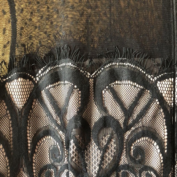 London Times Black Lace Midi Dress Size 16W - Picture 3 of 5